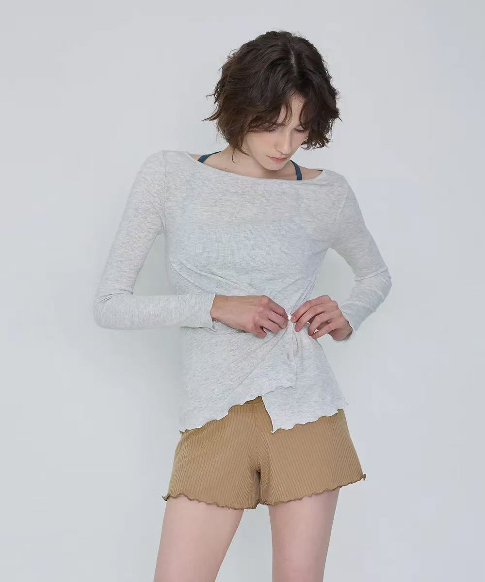 Deviwear Double Button Wrap Long Sleeve (T0124) - 6 colors