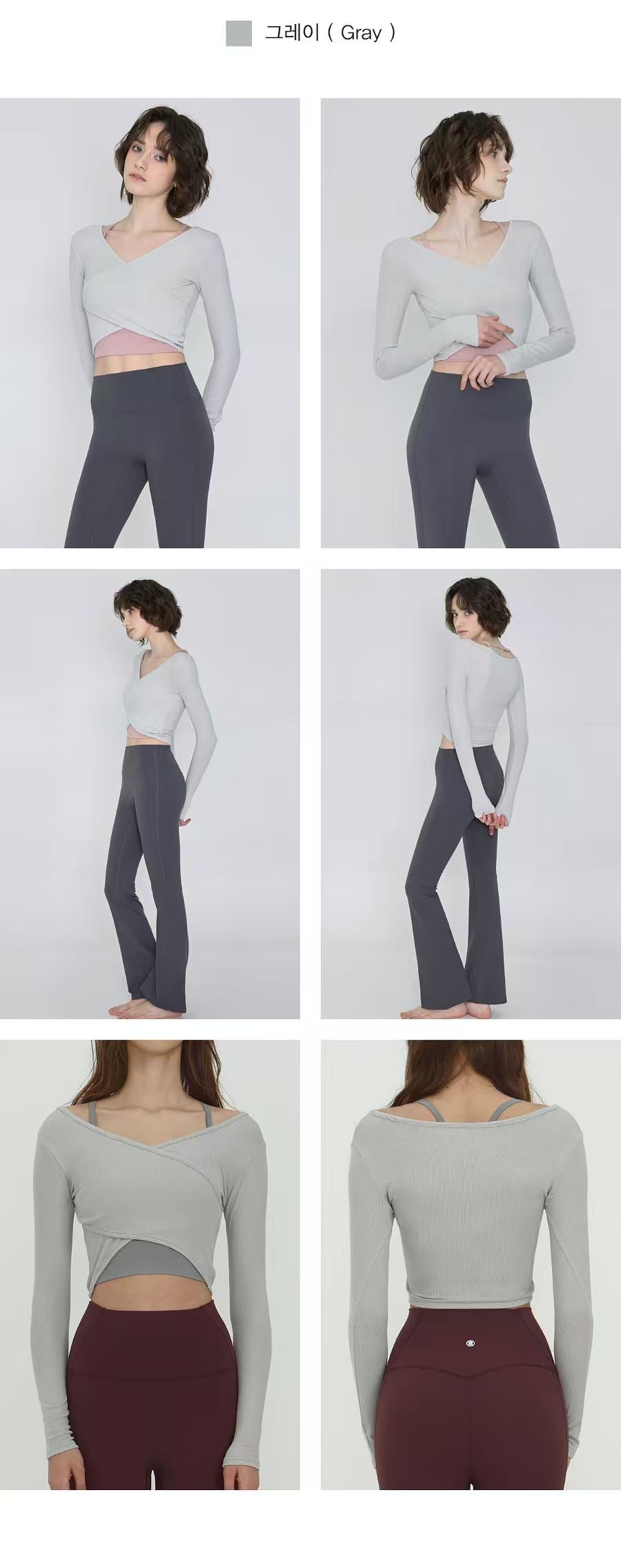 Deviwear Curved Wrap Crop Tee (T0041) - 10 colors