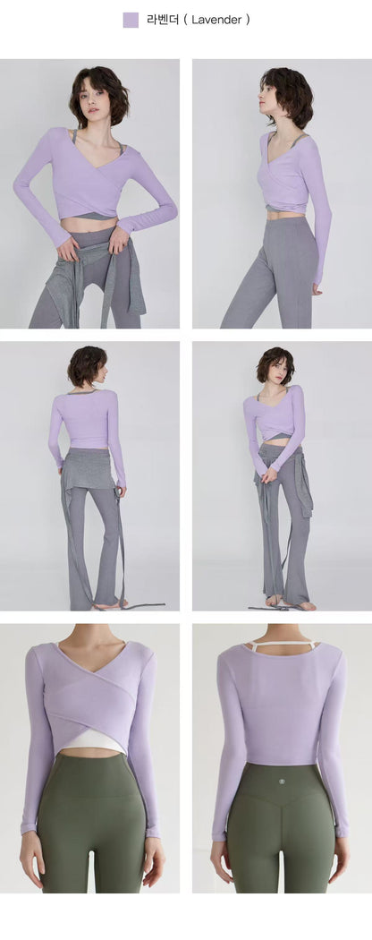 Deviwear Curved Wrap Crop Tee (T0041) - 10 colors