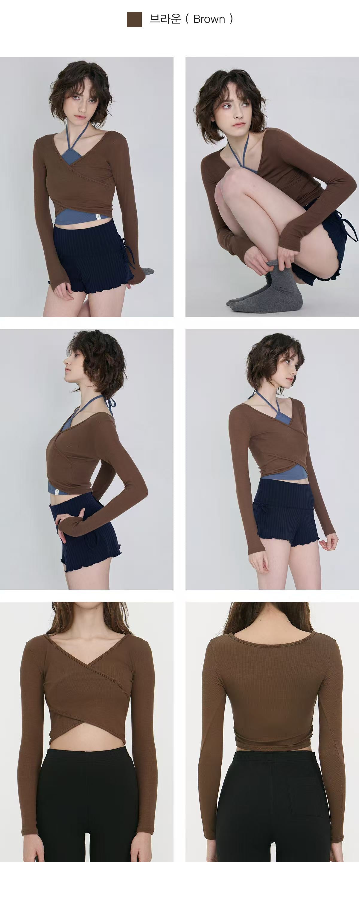 Deviwear Curved Wrap Crop Tee (T0041) - 10 colors