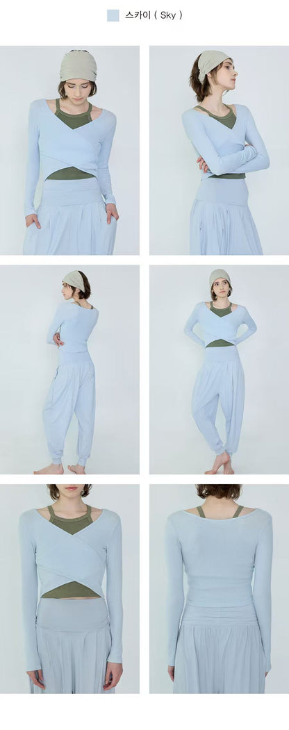 Deviwear Curved Wrap Crop Tee (T0041) - 10 colors