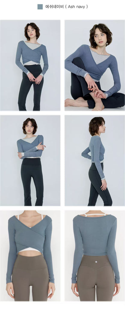 Deviwear Curved Wrap Crop Tee (T0041) - 10 colors