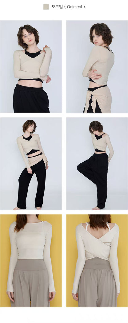 Deviwear Curved Wrap Crop Tee (T0041) - 10 colors
