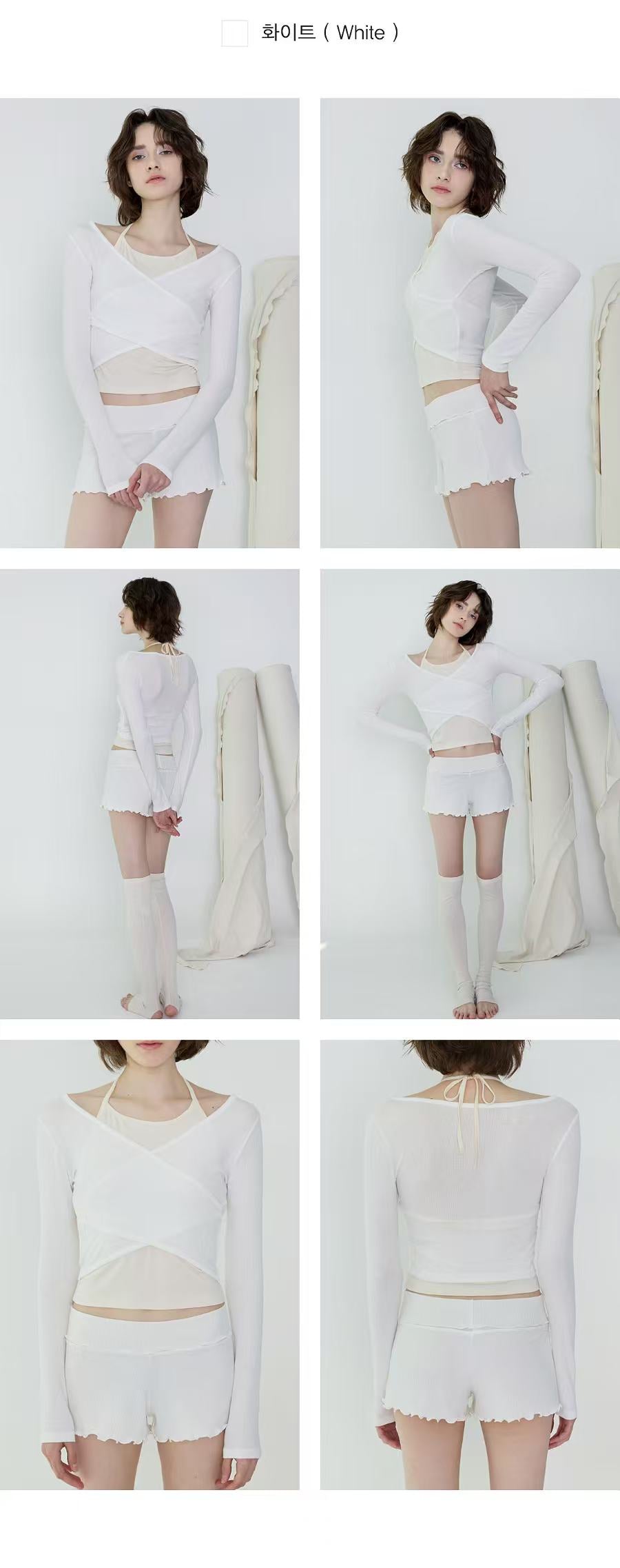 Deviwear Curved Wrap Crop Tee (T0041) - 10 colors