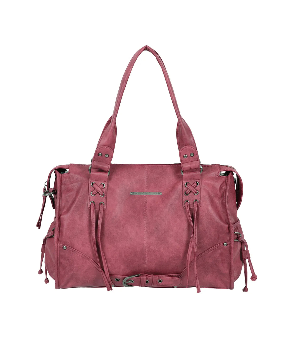 Fancy Club Belted Washing Leather Bag - 5 colors