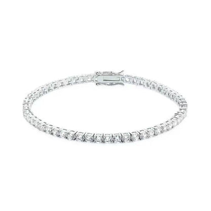 LLOYD White Timeless 3mm Tennis Bracelet (Brass)