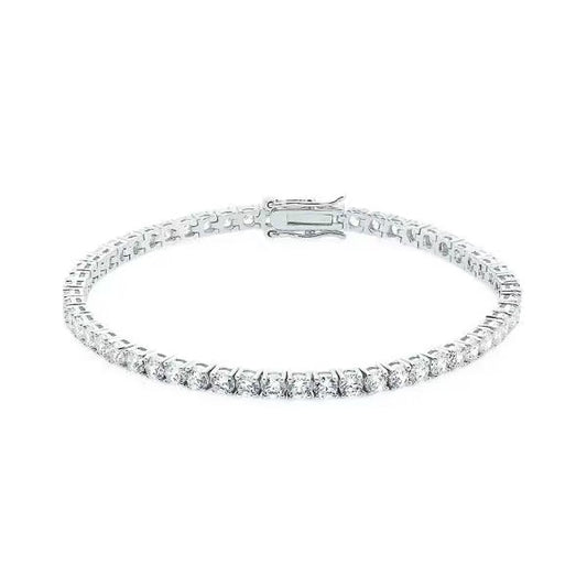LLOYD White Timeless 3mm Tennis Bracelet (Brass)
