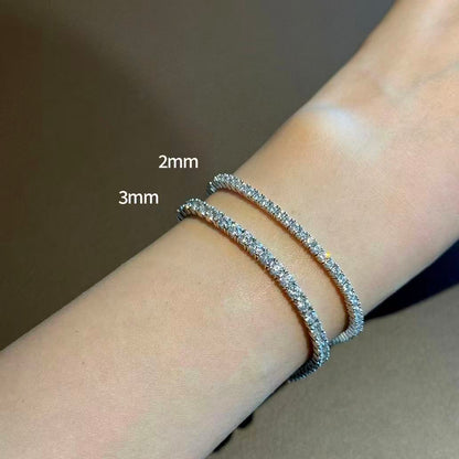 LLOYD White Timeless 3mm Tennis Bracelet (Brass)