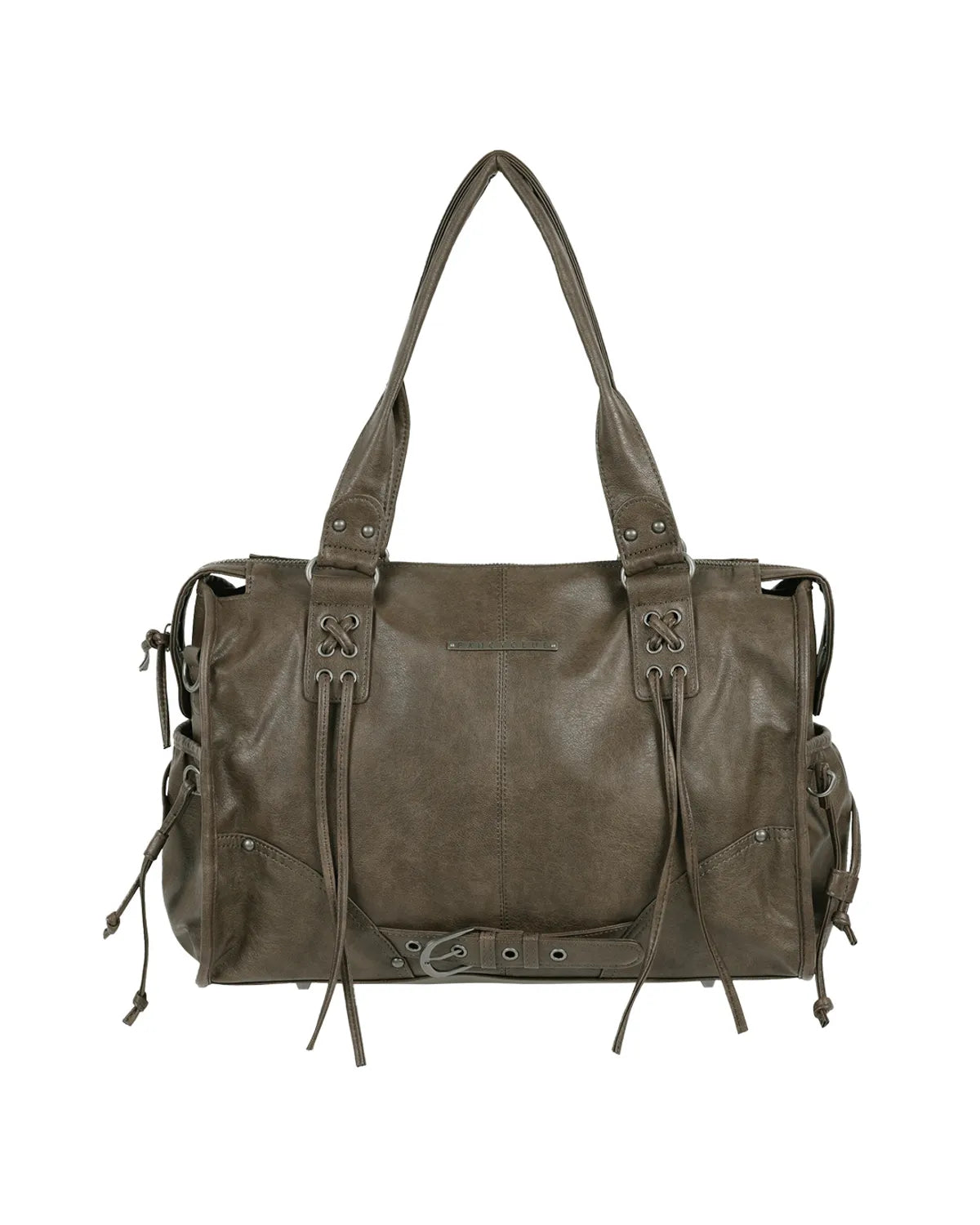 Fancy Club Belted Washing Leather Bag - 5 colors