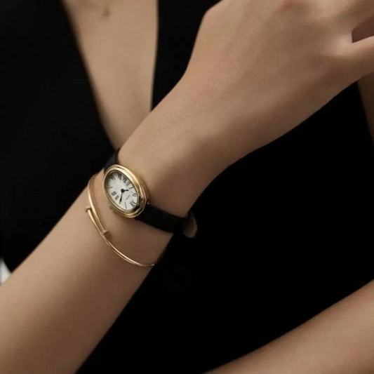LLOYD Awesome Oval Watch - black croc