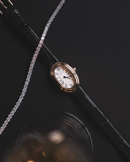LLOYD Awesome Oval Watch - black croc