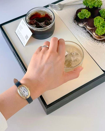 LLOYD Awesome Oval Watch - black croc