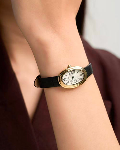 LLOYD Awesome Oval Watch - black croc