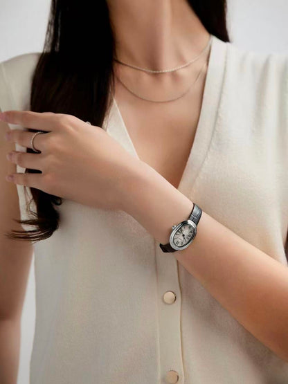 LLOYD Awesome Oval Watch - black solid (renewal)