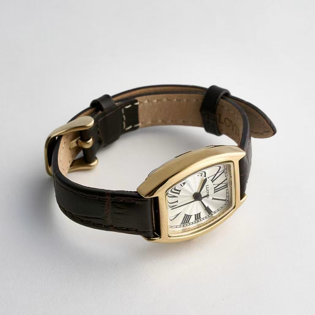 LLOYD Tonneau Vintage Women's Watch - brown