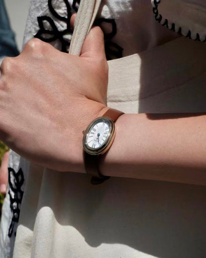 LLOYD Awesome Oval Watch - brown solid