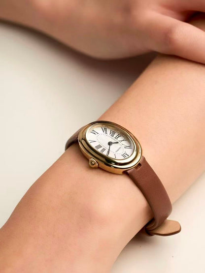 LLOYD Awesome Oval Watch - brown solid