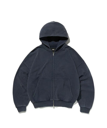 suade Cropped Washed Hood Zip Up - 6 colors