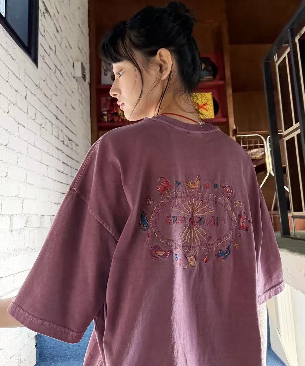 CPGN Cat Stitch Pigment Tee - 4 colors
