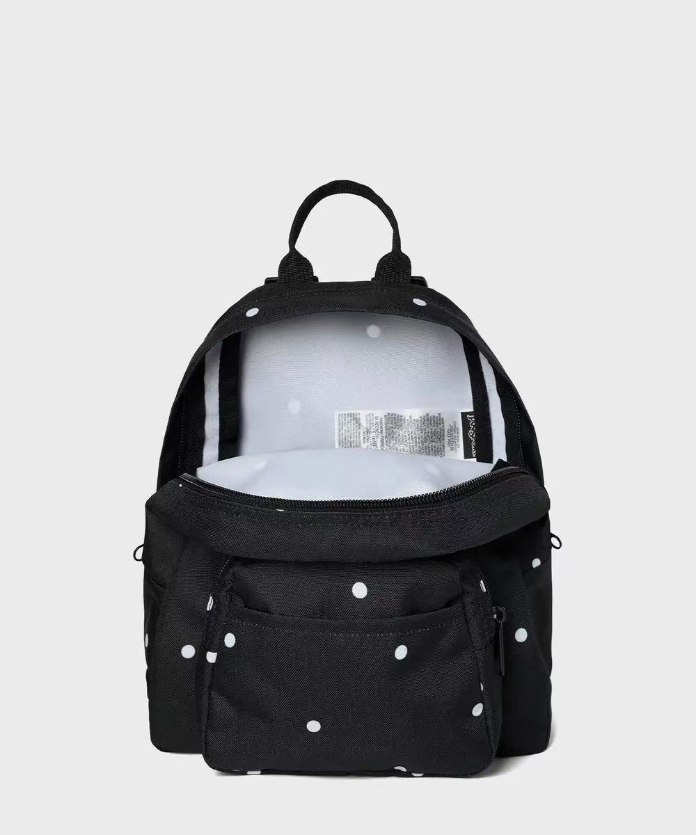 Jansport Half Pint Mini Backpack Polka Dot Black