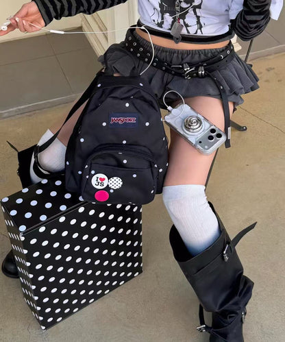 Jansport Half Pint Mini Backpack Polka Dot Black