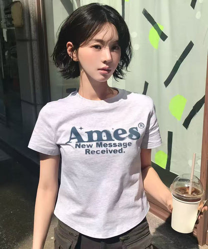 Ames Worldwide Round Hem Crop Tee - 7 colors