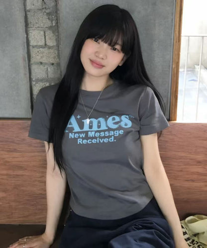 Ames Worldwide Round Hem Crop Tee - 7 colors