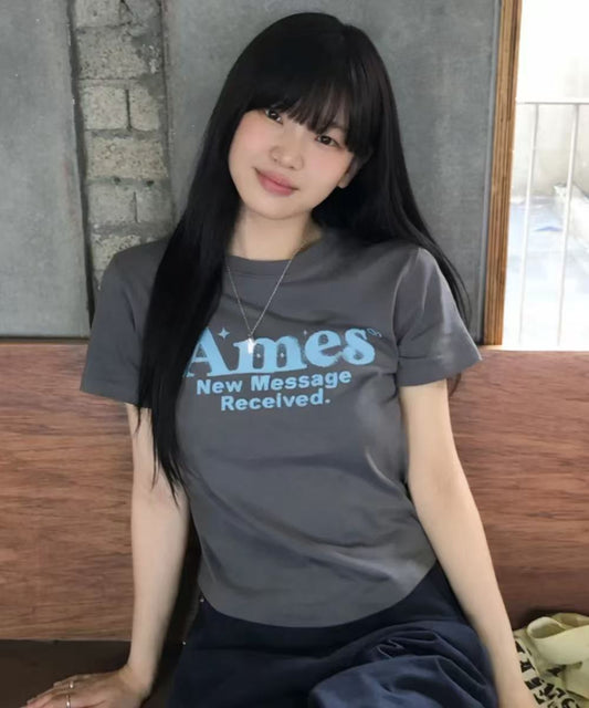Ames Worldwide Round Hem Crop Tee - 7 colors