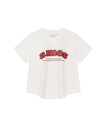 Ames Worldwide Shining Ames Round Hem Crop Tee - 3 colors