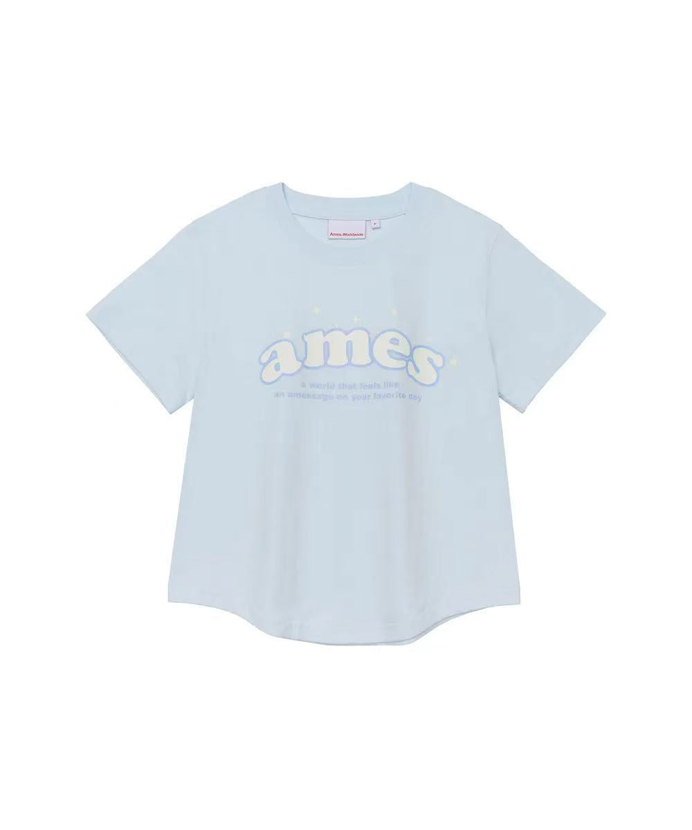 Ames Worldwide Shining Ames Round Hem Crop Tee - 3 colors