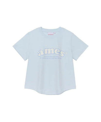 Ames Worldwide Shining Ames Round Hem Crop Tee - 3 colors