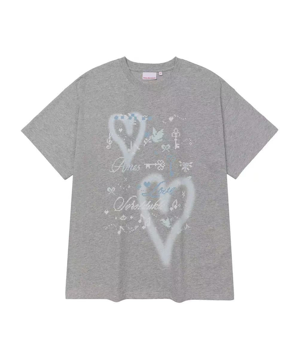 Ames Worldwide Heart Pixel Art Tee - 3 colors