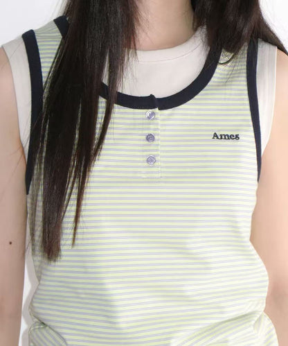 Ames Worldwide Layered Button Sleeveless - 3 colors