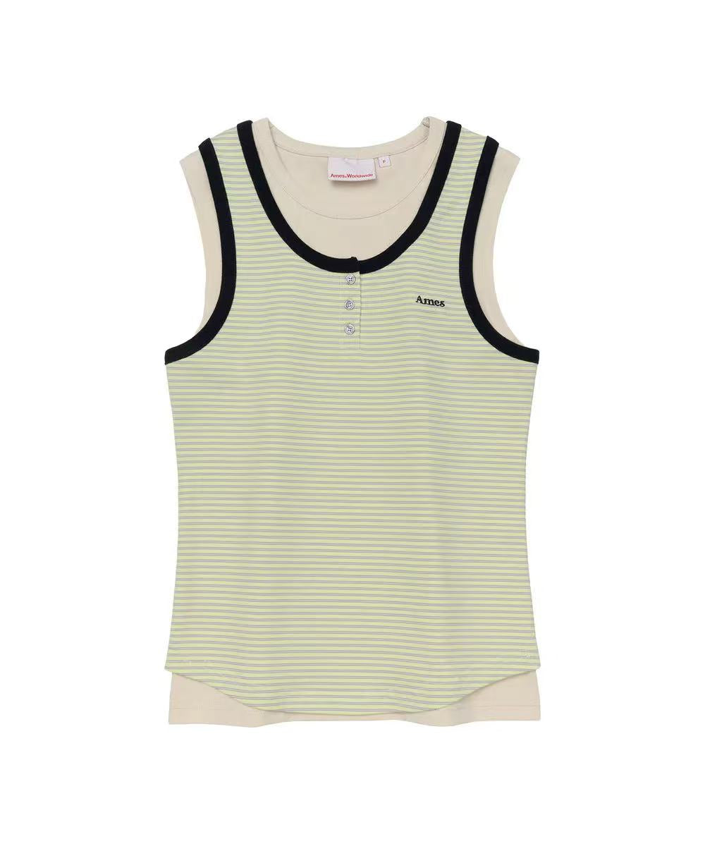 Ames Worldwide Layered Button Sleeveless - 3 colors