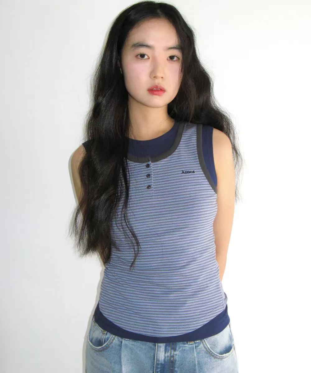 Ames Worldwide Layered Button Sleeveless - 3 colors