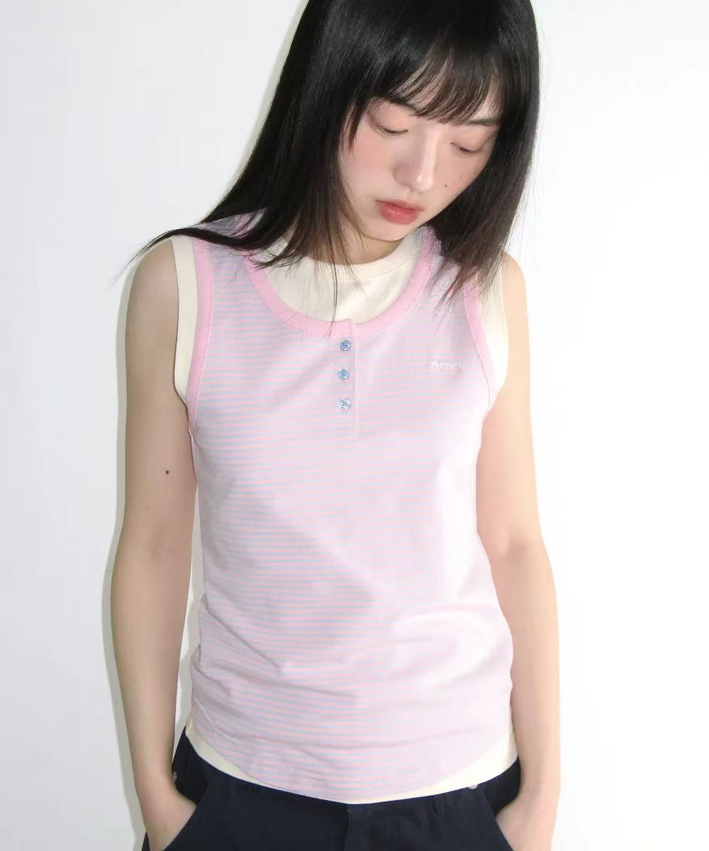 Ames Worldwide Layered Button Sleeveless - 3 colors