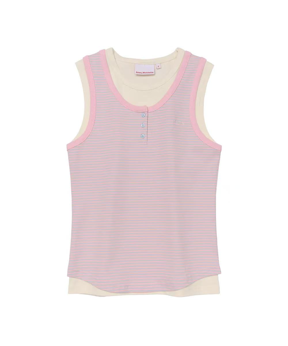 Ames Worldwide Layered Button Sleeveless - 3 colors
