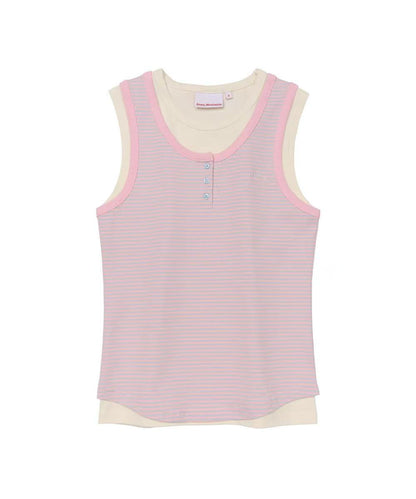 Ames Worldwide Layered Button Sleeveless - 3 colors