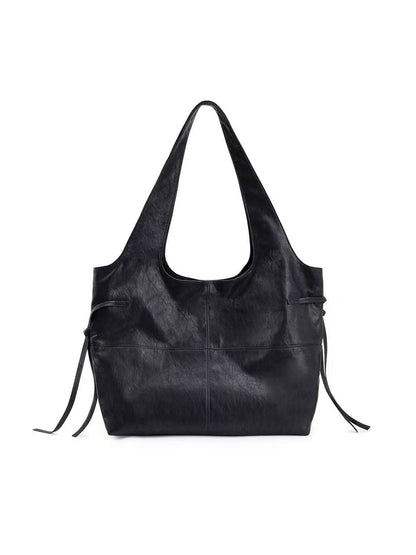 Matin Kim Side String Leather Big Shoulder Bag - 2 colors