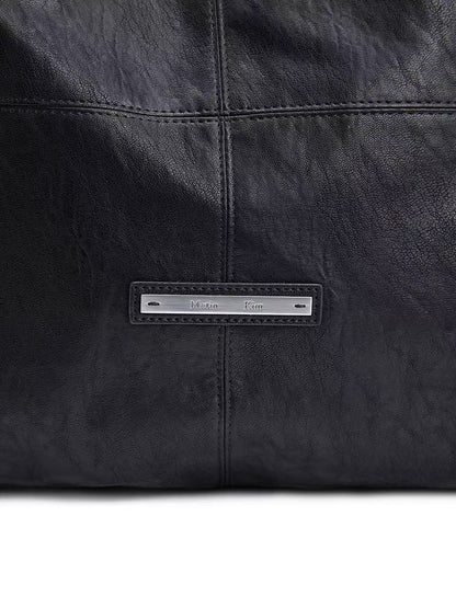 Matin Kim Side String Leather Big Shoulder Bag - 2 colors