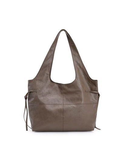Matin Kim Side String Leather Big Shoulder Bag - 2 colors