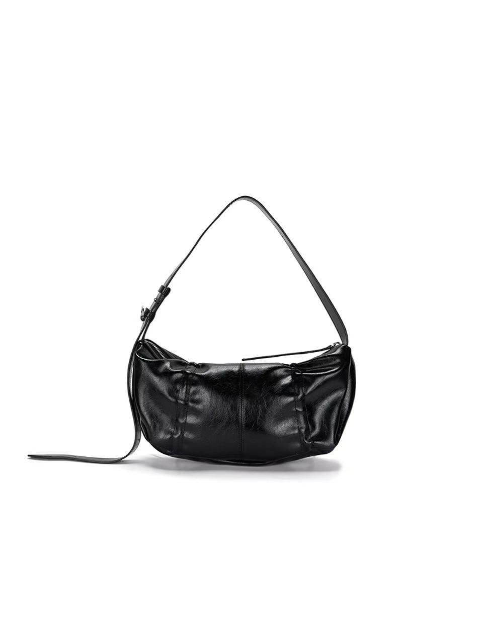Matin Kim Half Shirring Ribbon Round Bag - 2 colors