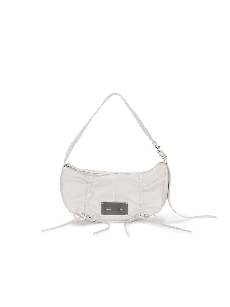 Matin Kim Half Shirring Ribbon Round Bag - 2 colors