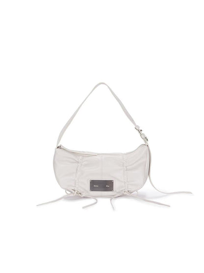 Matin Kim Half Shirring Ribbon Round Bag - 2 colors