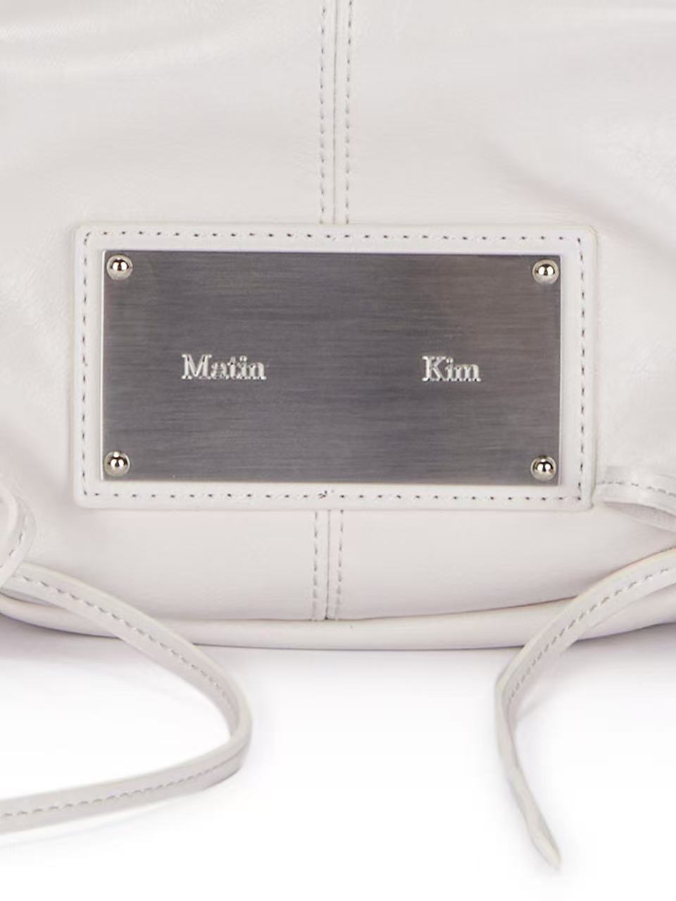Matin Kim Half Shirring Ribbon Round Bag - 2 colors