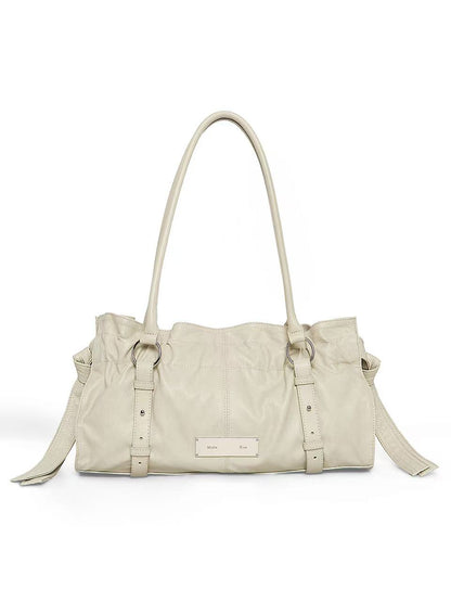 Matin Kim Shirring Tie Buckle Shoulder Bag - 2 colors