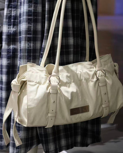 Matin Kim Shirring Tie Buckle Shoulder Bag - 2 colors