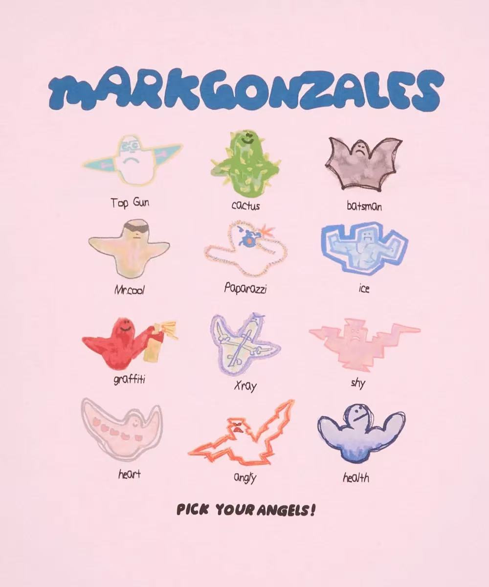 Mark Gonzales Angel Character T-shirt - 3 colors
