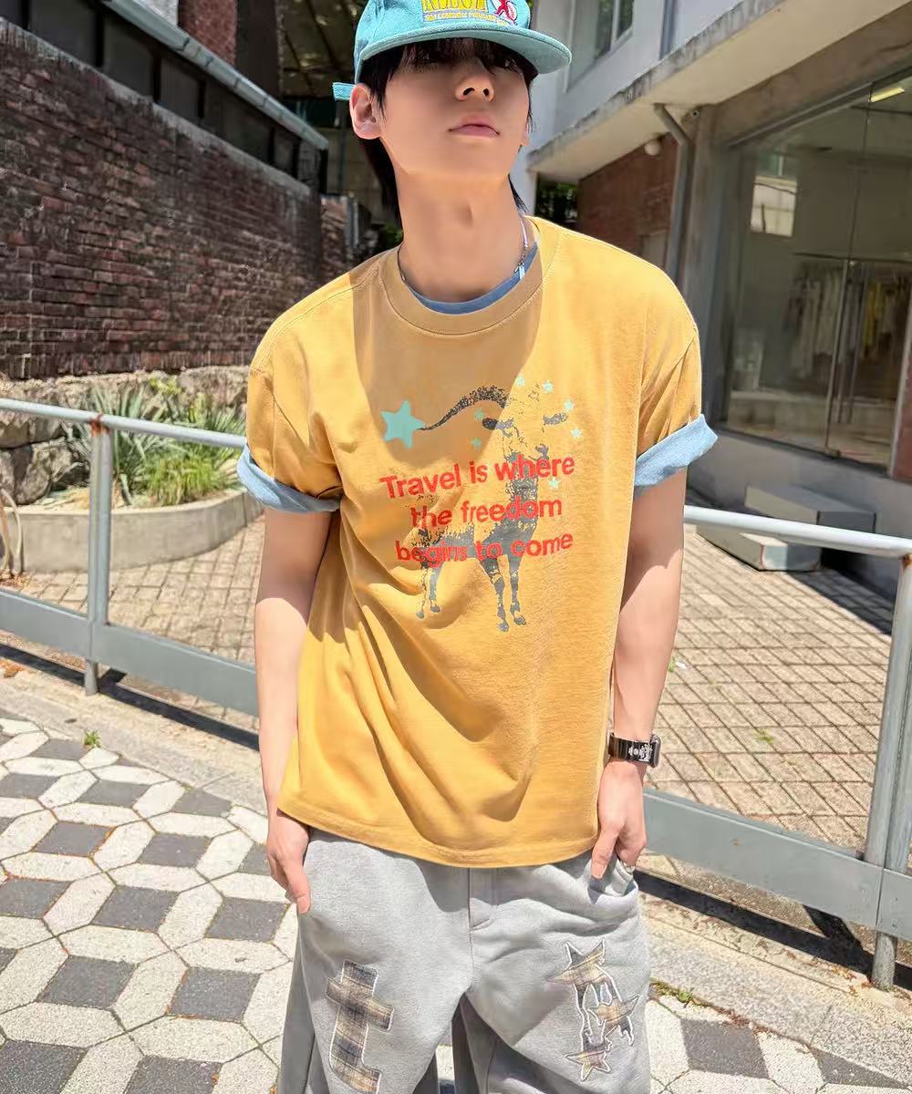 Travel Freedom Pigment Overfit Tee - 3 colors