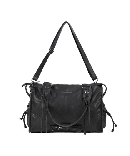 Fancy Club Belted Washing Leather Bag - 5 colors